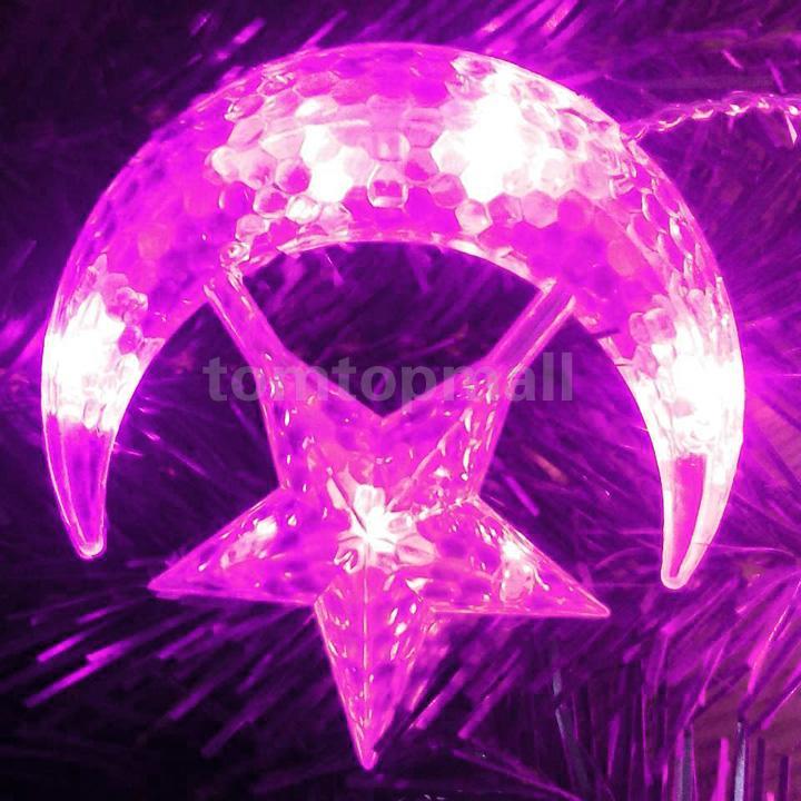 New 4M LED Moon Star Christmas Party Decor Bar Indoor String Fairy Curtain Light eBay
