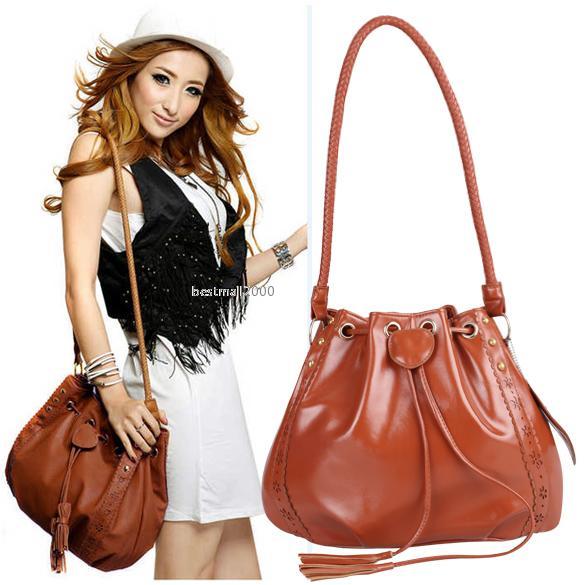 Fashion Korean Style Women's Lady Hobo PU leather Handbag Shoulder Bag ...